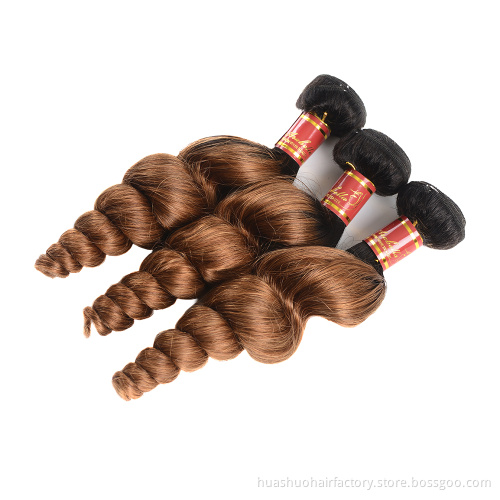 Single Donor High Quality Cheap Price Pure Cuticle Aligned Russian Virgin Remy Hair 1B 30 Loose Curly Hair Weft